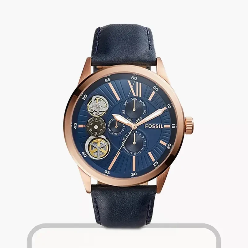 Fossil Flynn Multifunction Tourbillon Blue Dial Men's Watch | BQ2219